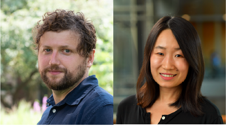 Headshots of Corey Allard and Xin Gu