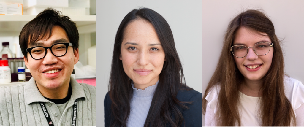 Left to right, Danny Bin, Silvia Huerta Lopez, and Catherine Gallori