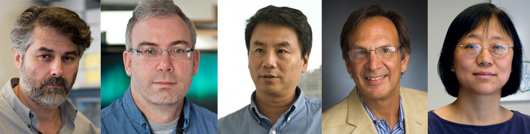 Dan Finley, Wade Harper, Yang Shi, Bruce Spiegelman, and Junying Yuan headshots