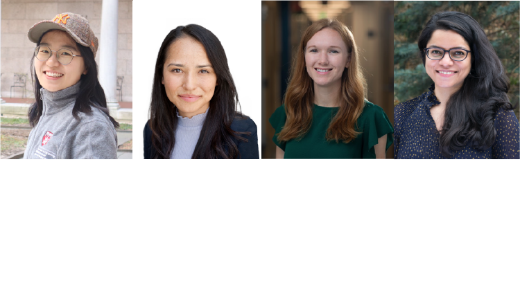 Headshot of Yingqian Chen, Silvia Huerta Lopez, Allison James and Harleen Saini